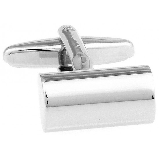 Look Stylish Silver Cylindrical Cufflinks For Mens CFL-41