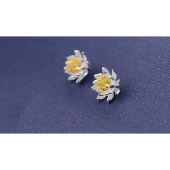 Woman Fashion Sterling Silver Brushed Earrings  E-19W