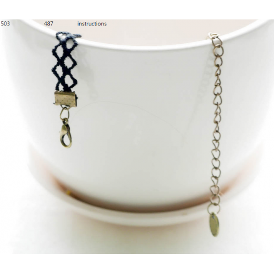 Showing image for Women Simple Bell Hanging Lace Necklace N-08 (Black) Women Simple Bell Hanging Lace Necklace N-08 (Black) image
