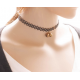 Showing image for Women Simple Bell Hanging Lace Necklace N-08 (Black) Women Simple Bell Hanging Lace Necklace N-08 (Black) image