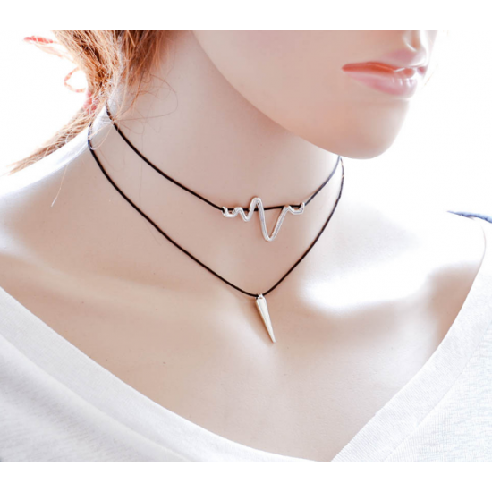 Women Simple Multi Layer Wind Retro Necklace N-22 (Black) Women Simple Multi Layer Wind Retro Necklace N-22 (Black)