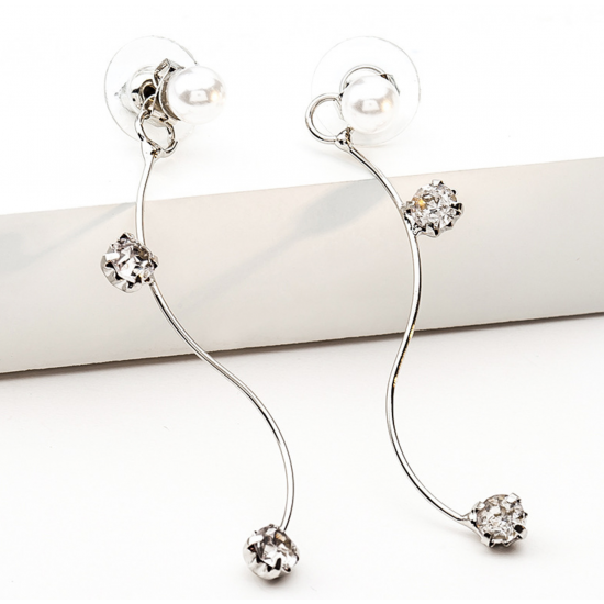 Woman Fashion New Long Style S Wave Earrings E-05S image
