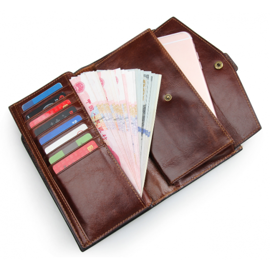 Showing image for Men's Style Long Multi Slots Business Wallet MW-04BR Men's Style Long Multi Slots Business Wallet MW-04BR image