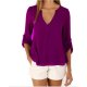 Showing image for Women Fashion Long Sleeve V Neck Purple Loose Chiffon Shirt WC-01PR Women Fashion Long Sleeve V Neck Purple Loose Chiffon Shirt WC-01PR image