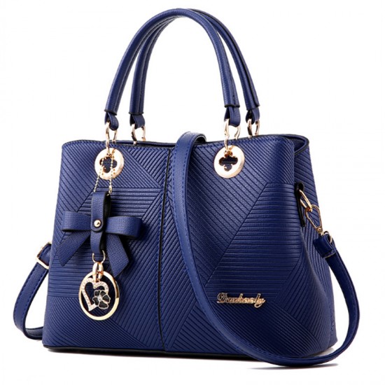 Blue Color Embossed Shoulder Square Style Zipper Handbags For Women WB-18BL