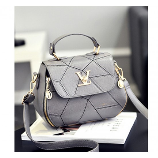 Women Fashion V Small Square Shape Grey Color Handbag WB-20GR image