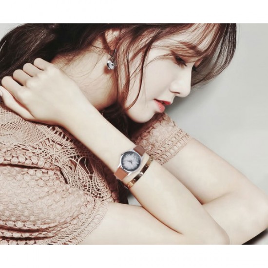 OKTIME Belt Lotus Fashion Brown Color Ladies Leather Watch W-03 image